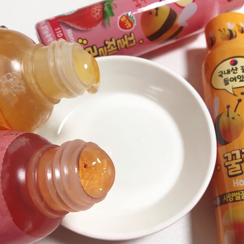 韩国直邮cu便利店蜂蜜果冻膏果冻啫喱草莓味原味水果布丁休闲零食焦糖