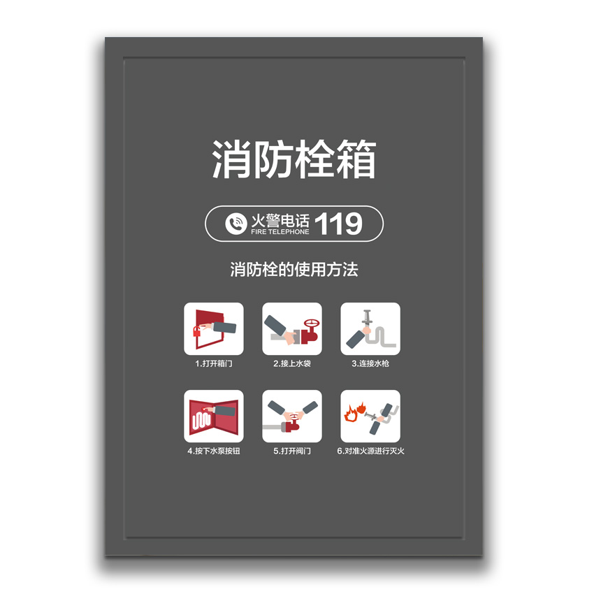 消火栓箱遮挡贴纸企业安全标语消防栓自粘防水贴画个性墙贴纸k480k