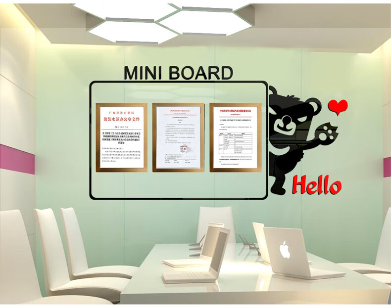kedi公告栏墙贴办公室创意亚克力泡沫板a4磁通知栏墙贴宣传栏公司企业