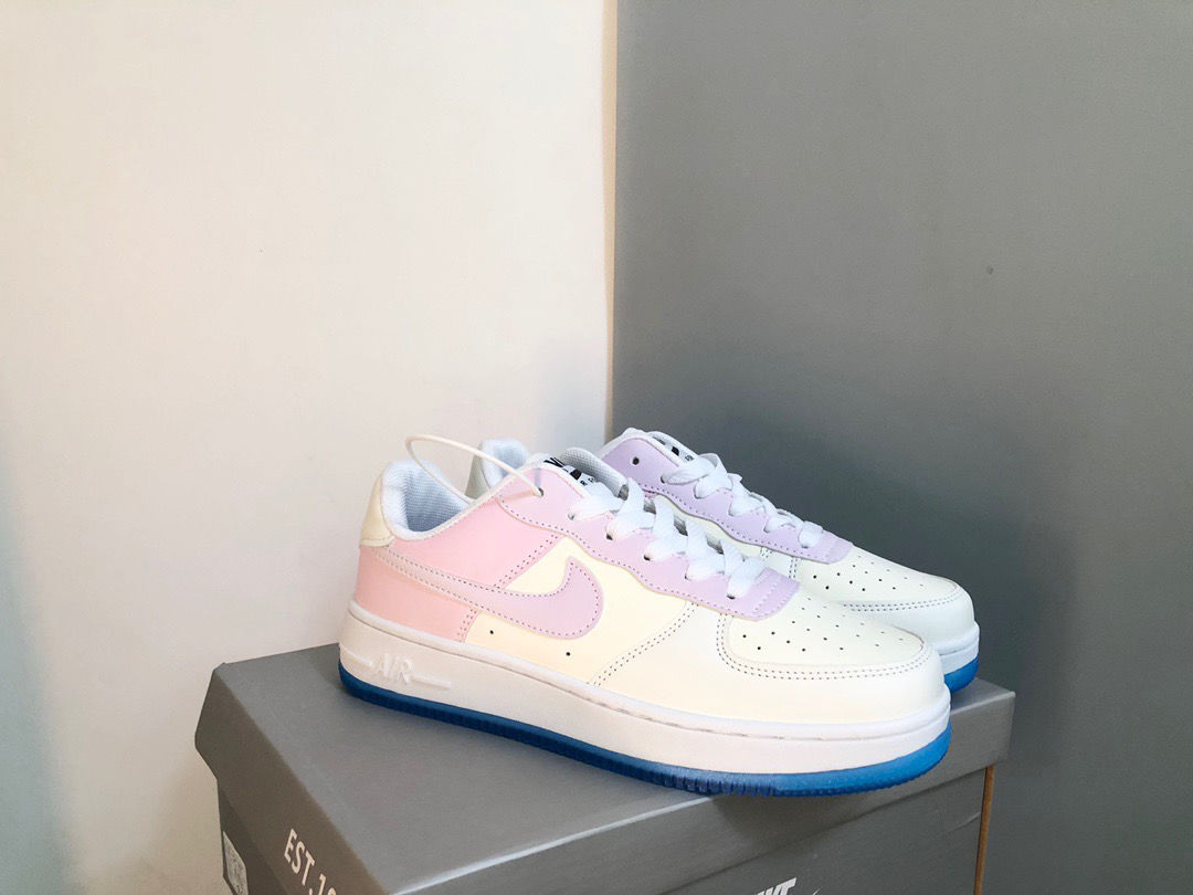 af1空军一号duk白蓝热感应变色龙 紫外线低帮男女运动板鞋ajsb 温变