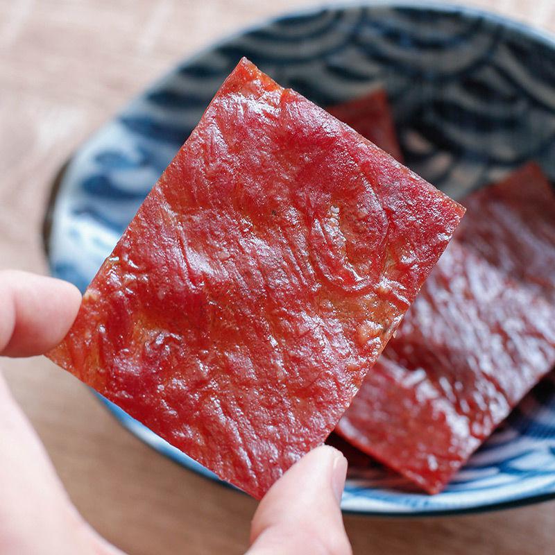 豬肉脯碎片邊角料肉乾靖江特產副片肉鋪網紅零食小吃1斤香辣肉脯小片