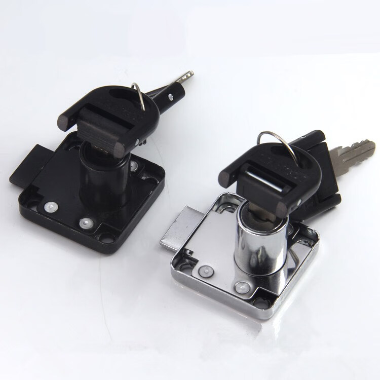 柜门锁书柜通用型黑色柜门抽屉锁固定锁芯锁头配件更衣柜办公室 19-20
