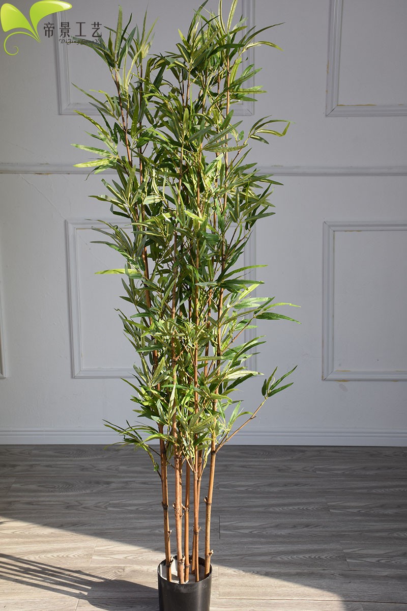 ins简约仿真植物盆竹落地装饰竹中式欧式庭院设计橱窗家居摆设盆1米6