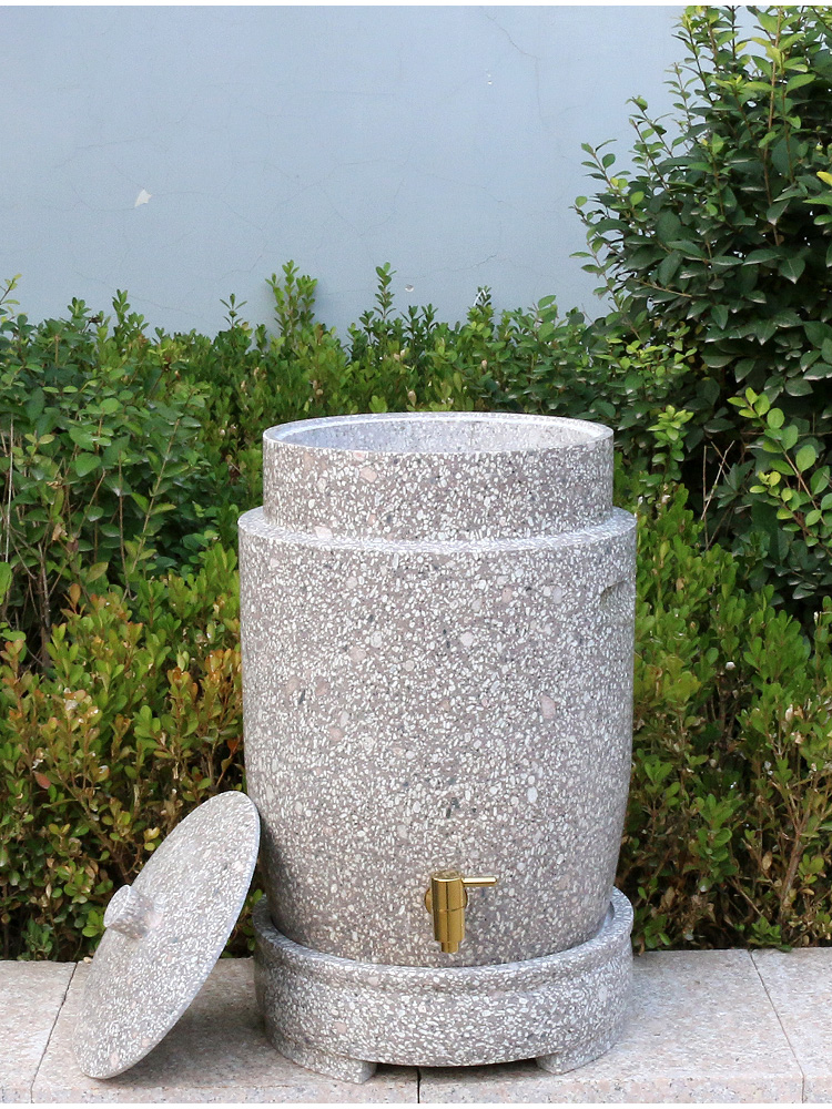 石水缸特优麦饭石水缸饮水机过滤器水桶家用储水缸茶道罐子蓄净水大