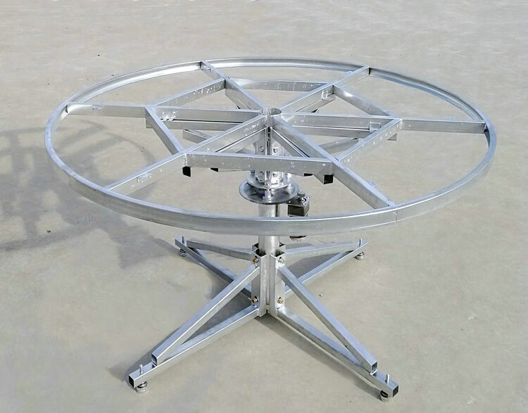 落地钢架电动转盘餐桌大圆桌转芯自动旋转机芯遥控调速静音转桌 加