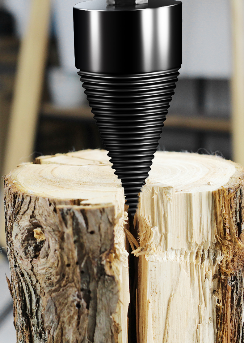 定制劈柴神器家用农村破柴机钻头大号木头专用分裂器电动工具劈材开50