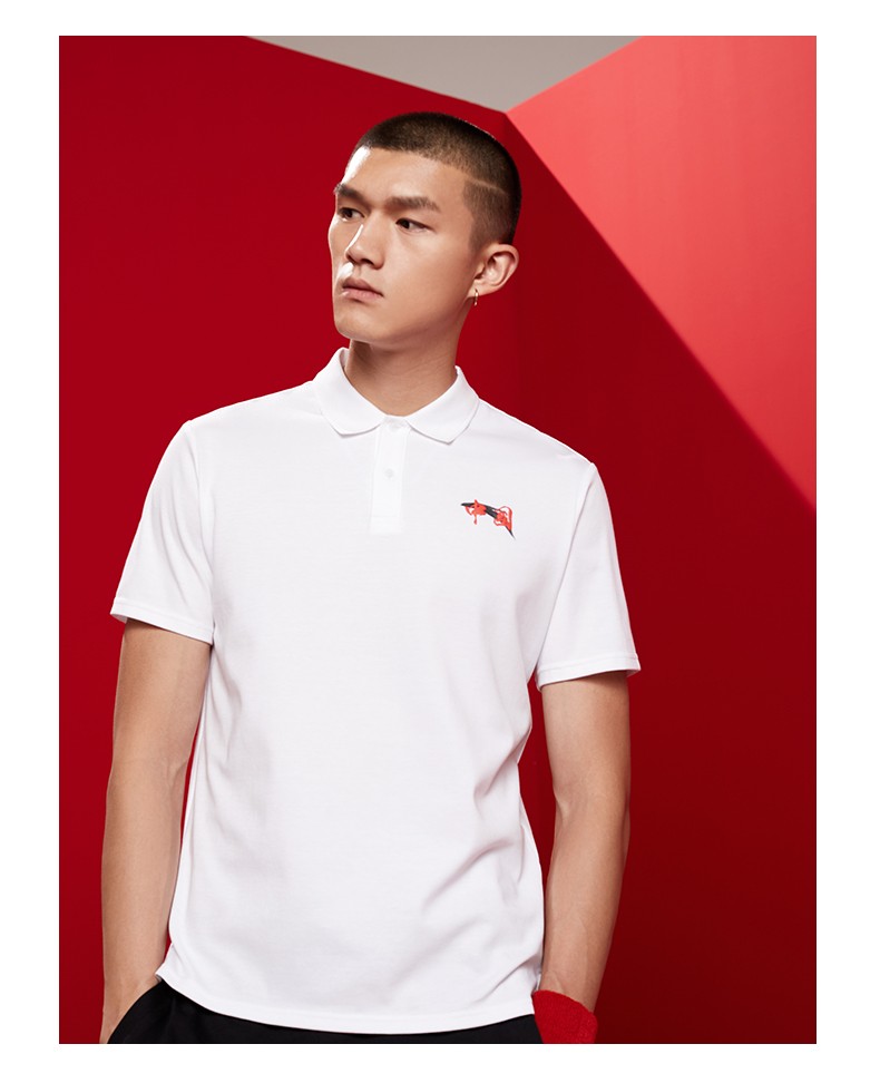 安踏polo衫男2020夏季新款舒适透气运动短袖白色t恤男士 墙灰色 3xl