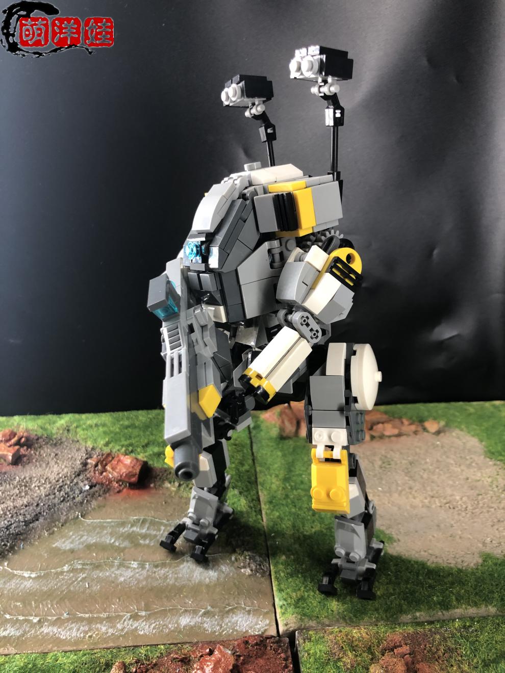 万代柒彩创意moc泰坦陨落bt7274主角机载人机甲moc模型拼装积木 bt