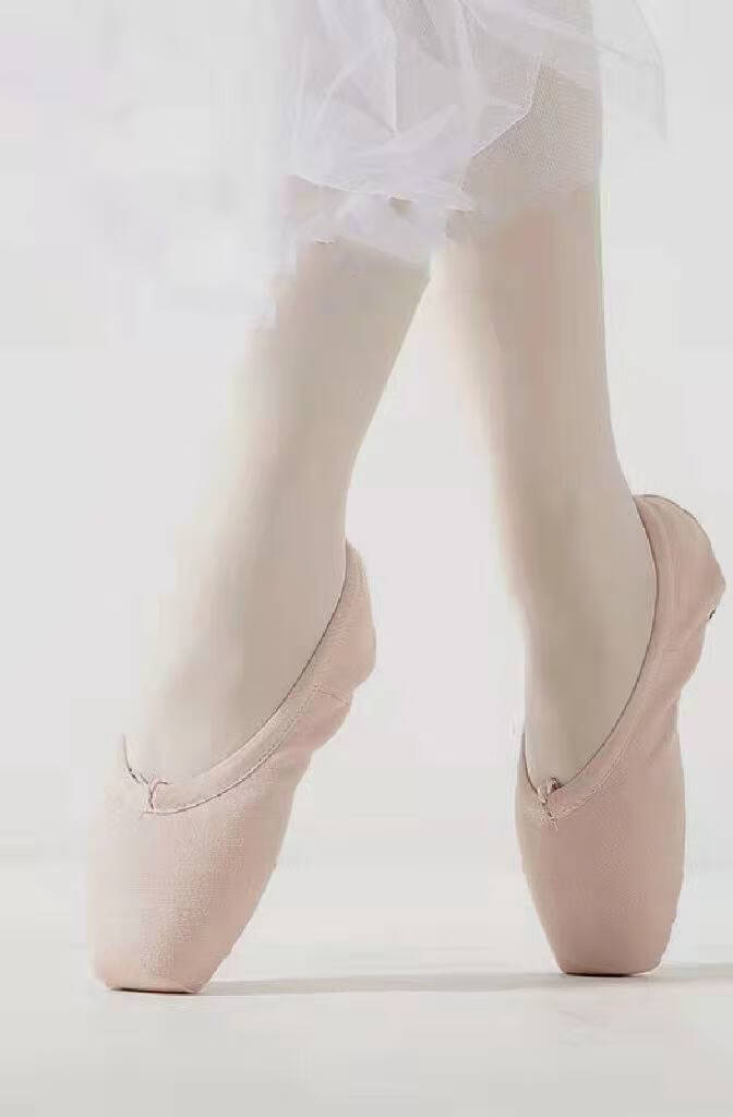 足尖鞋儿童足尖鞋芭蕾舞鞋成人女儿童舞蹈鞋绑带芭蕾练脚背初学者芭蕾