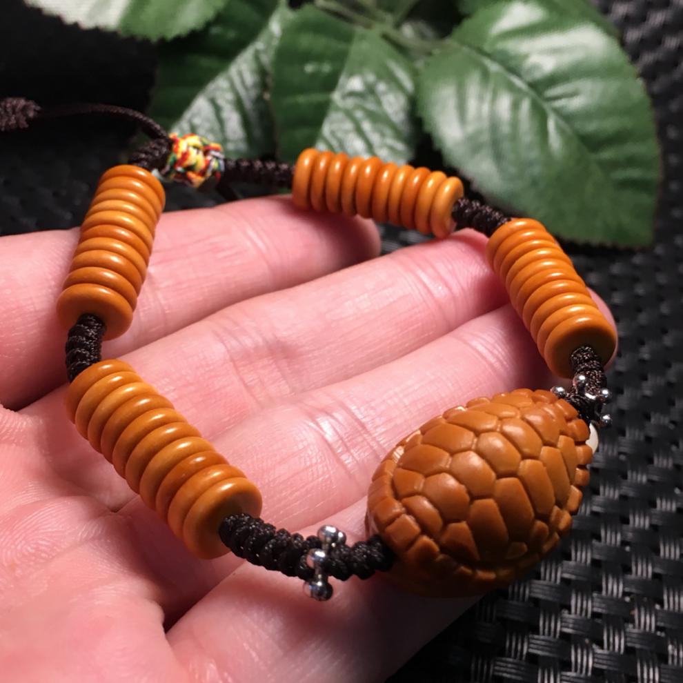 橄榄核富甲天下手串民族风手工编织个性百搭女款念珠富甲天下