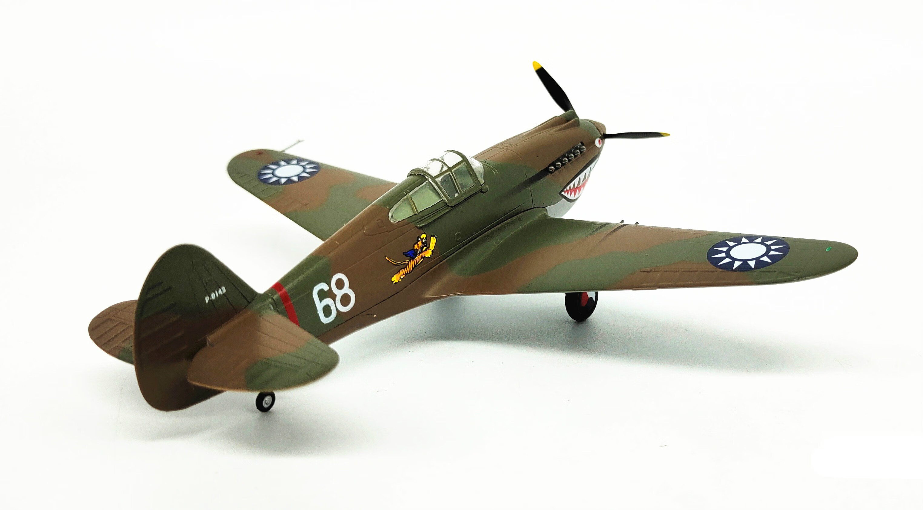 飞虎队二战飞机模型 1:72 二战p40战斗机 成品仿真合金 合金版/68号机
