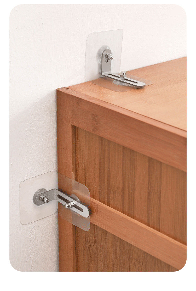 泥巴人免打孔家具防倾倒器柜子衣橱安全防倒扣鞋柜儿童书柜防推倒固定