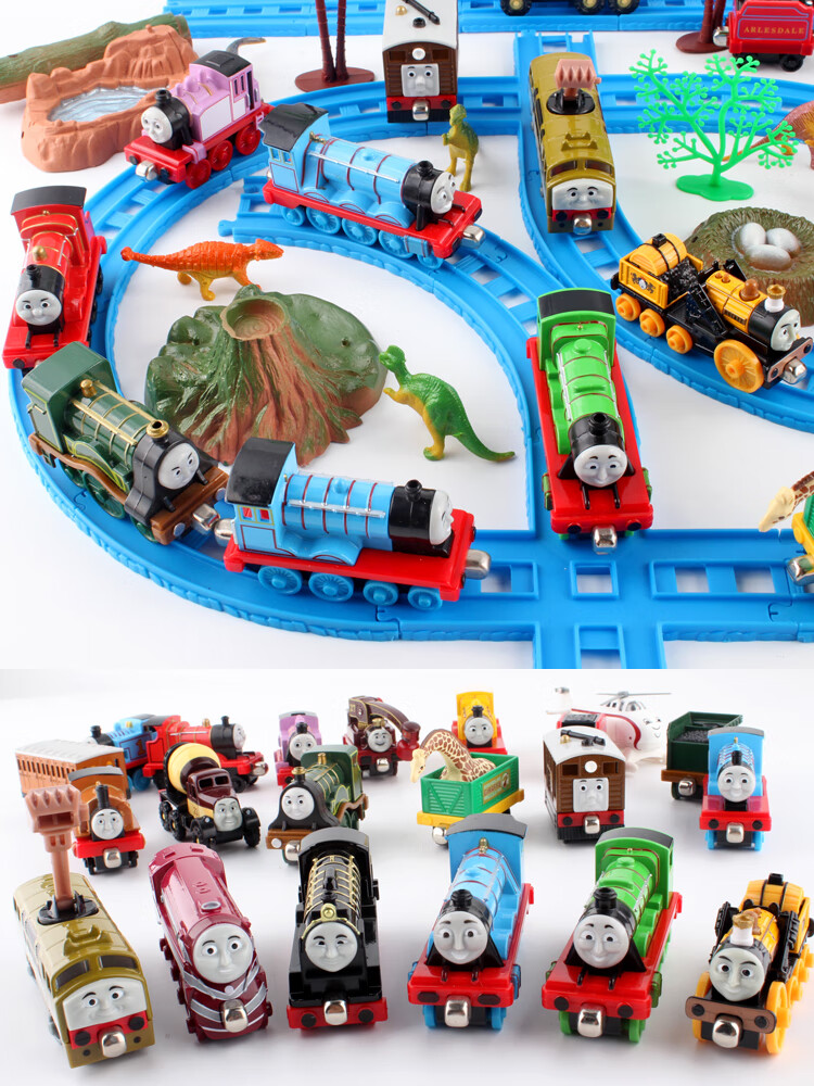 合金爱德华史宾赛小火车头轨道套装电动磁铁高登儿童男孩礼物玩具