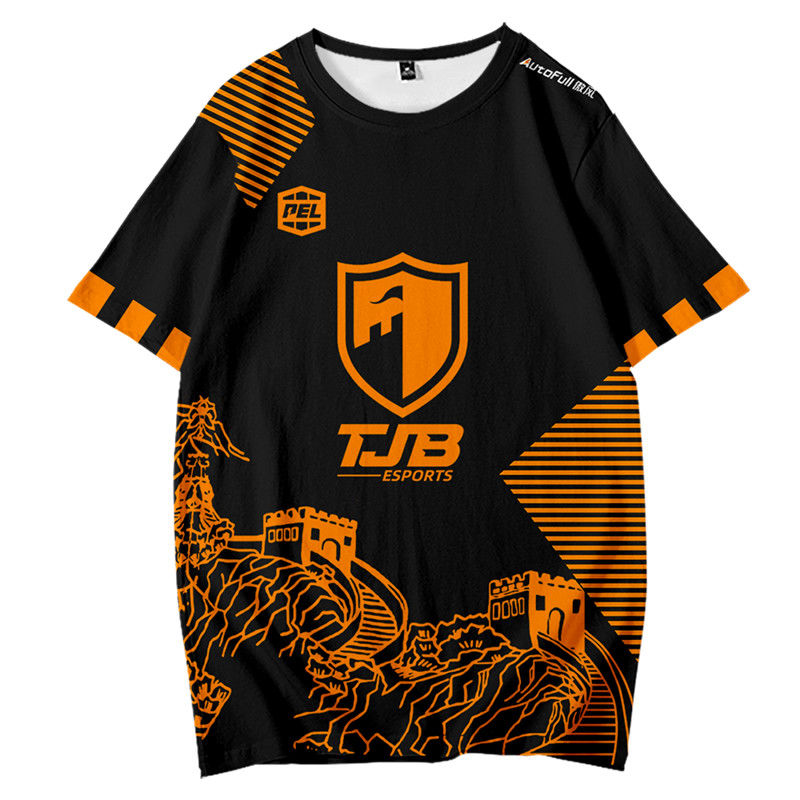 pel战队童家堡tjb和平精英战队服宽松短袖t恤团队服装可定制id 1 xs