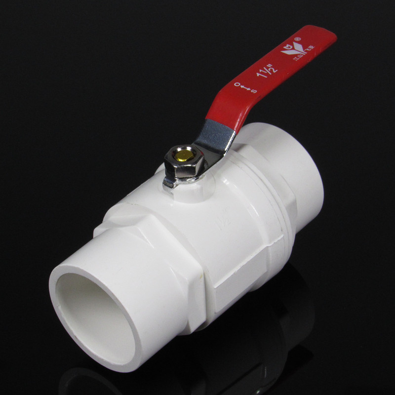 厨房下水道防臭防返水防倒灌5075110管塑料件50管易拧pvc球阀包胶钢柄