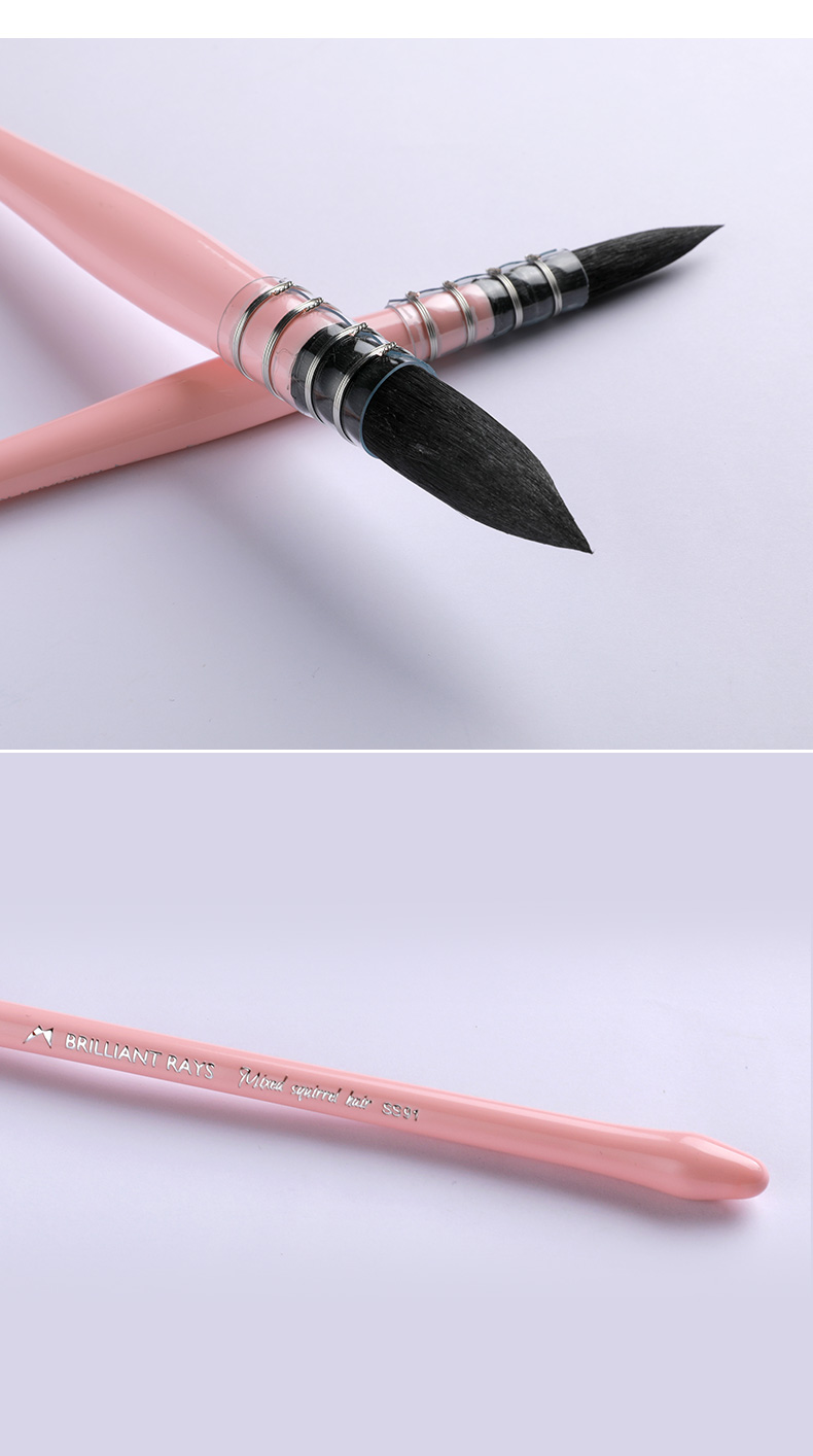 马蒂尼粉胖子水彩画笔混合松鼠毛拖把笔水彩笔勾线笔单支ss913