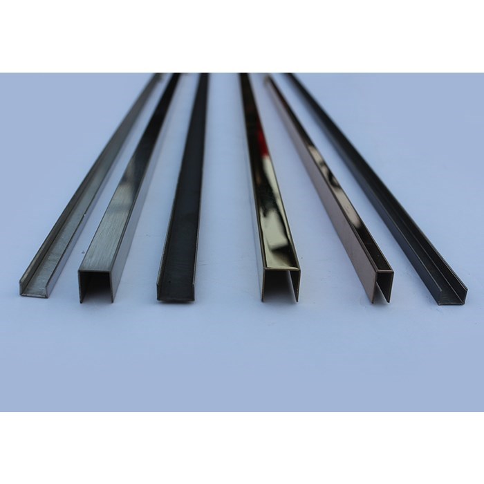 玻璃固定边框卡槽不锈钢封边条u型包边不锈钢u形槽u形槽玻璃卡槽固定