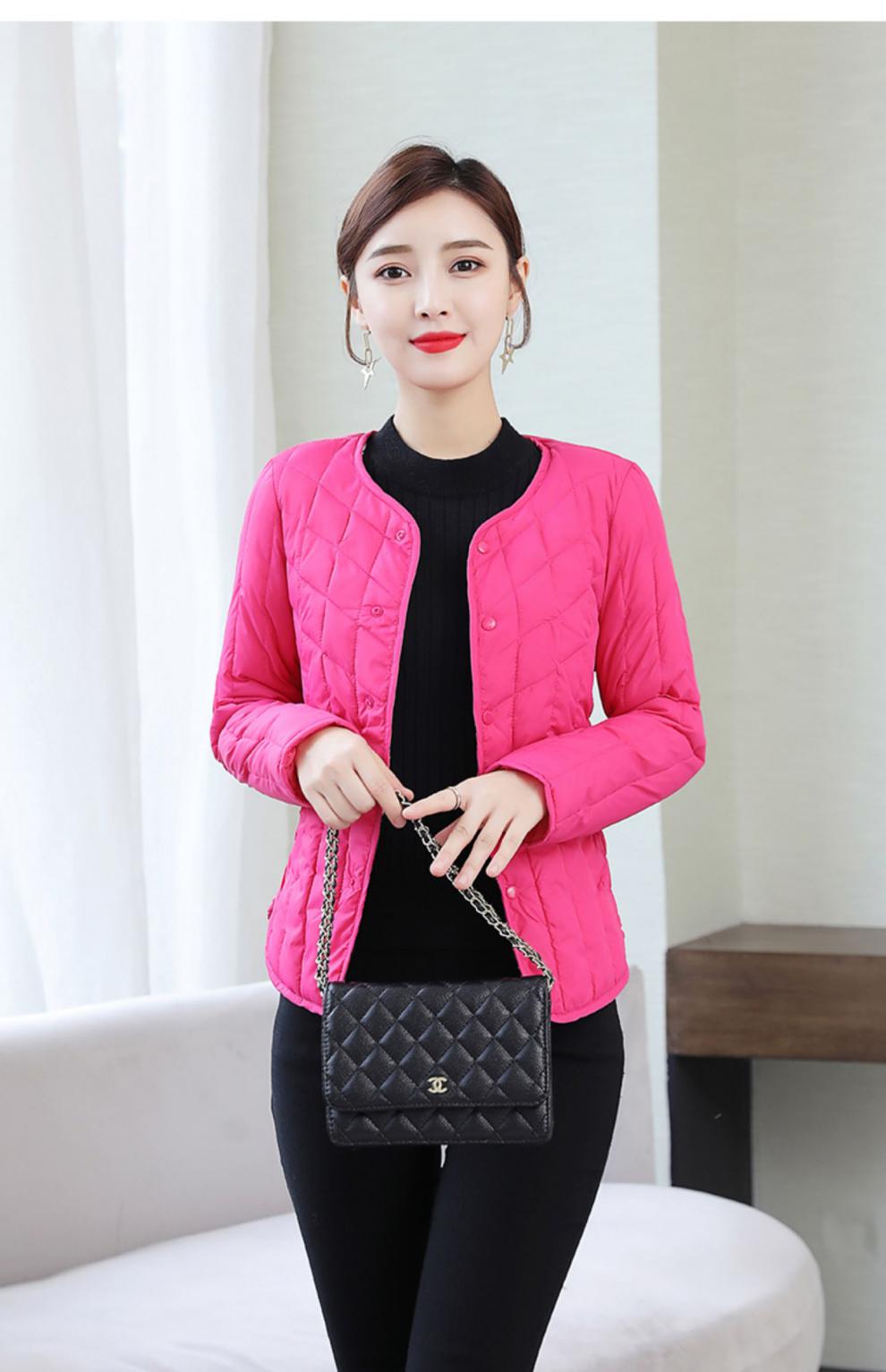 鸭鸭(yaya)加绒内胆棉衣女打底内穿小棉袄女短款棉服女修身冬 mt001