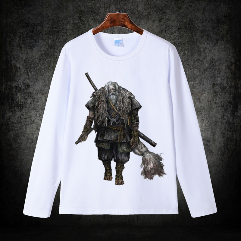 表兮 只狼人物长袖t恤衫男女犹豫就会败北衣服秋季游戏周边大码不死斩