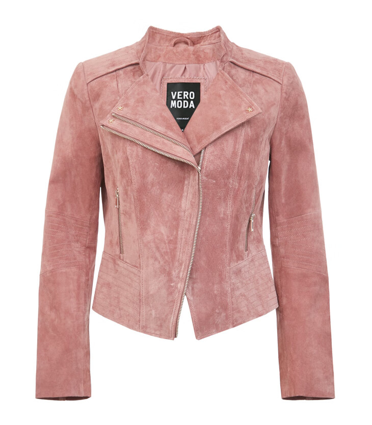 2019秋冬新款复古翻领猪皮革夹克皮衣外套女| e10深绚棕色 155/76a/xs