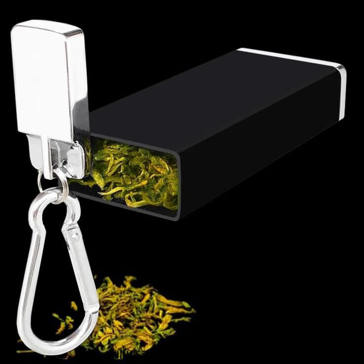 便携式茶叶盒方盒提拉便携式铝合金茶叶罐迷你金属包装盒不锈钢户外