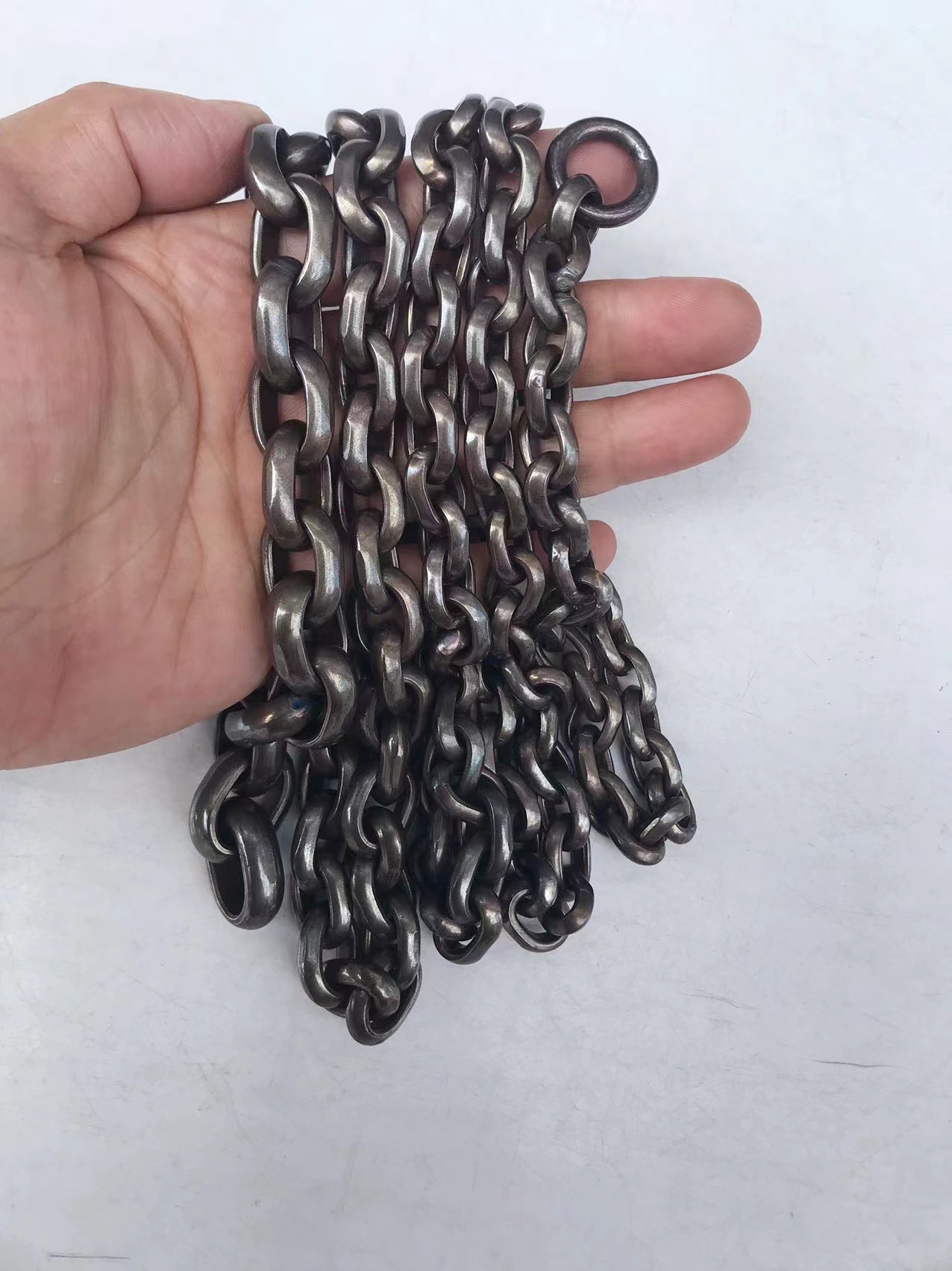 健身鞭耐磨硬度高不生锈炫彩钴合金钢钨钢鞭麒麟鞭链条健身无极变麦穗