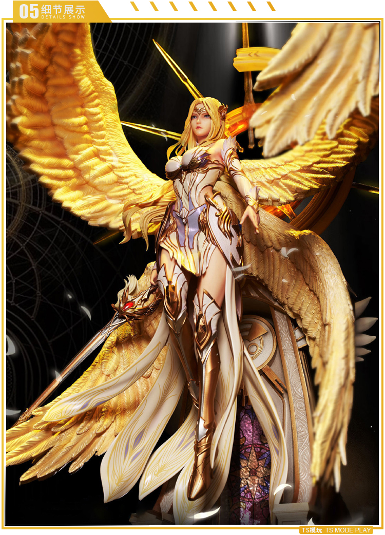 斗罗大陆 【ts】模玩 否极 斗罗大陆动画史诗级 天使降临千仞雪雕像gk