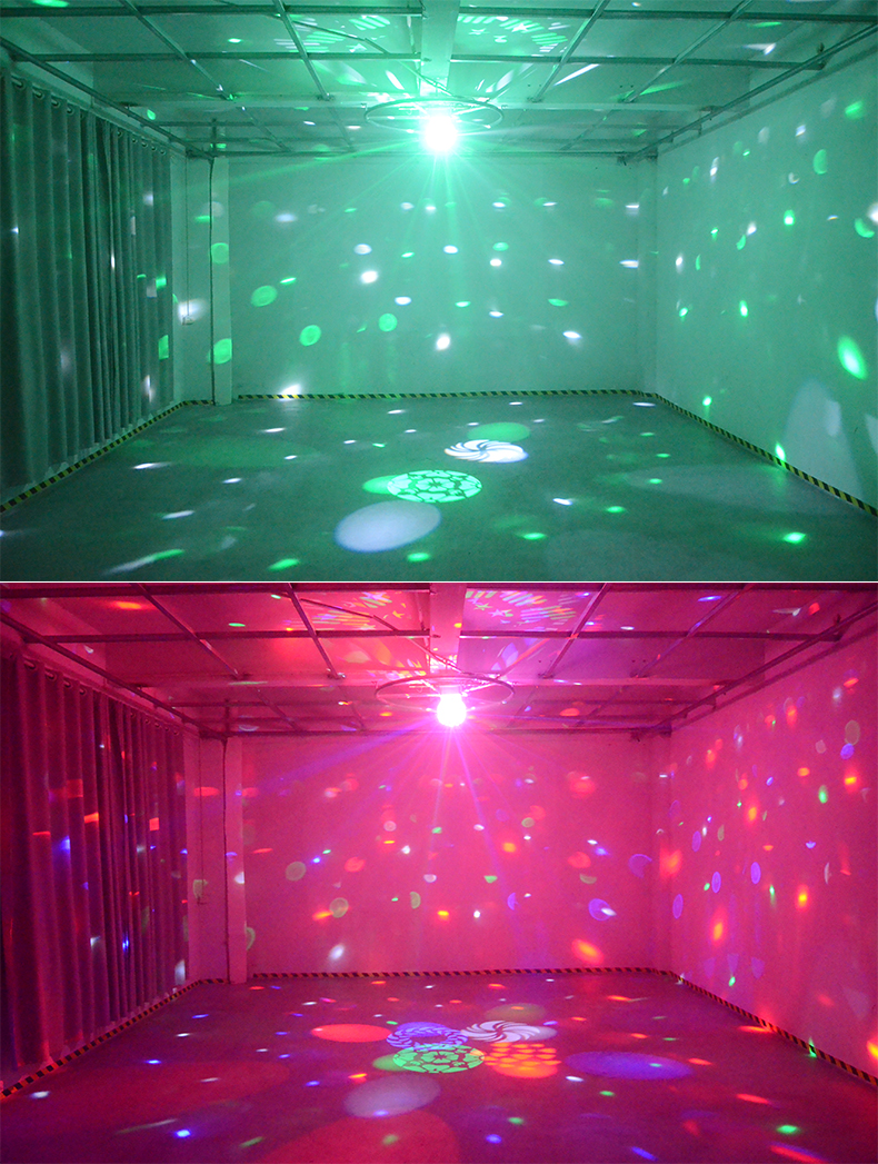 酒吧镭射激光灯歌舞厅转球闪光灯房间室内摇滚跳舞图案彩灯led灯笼