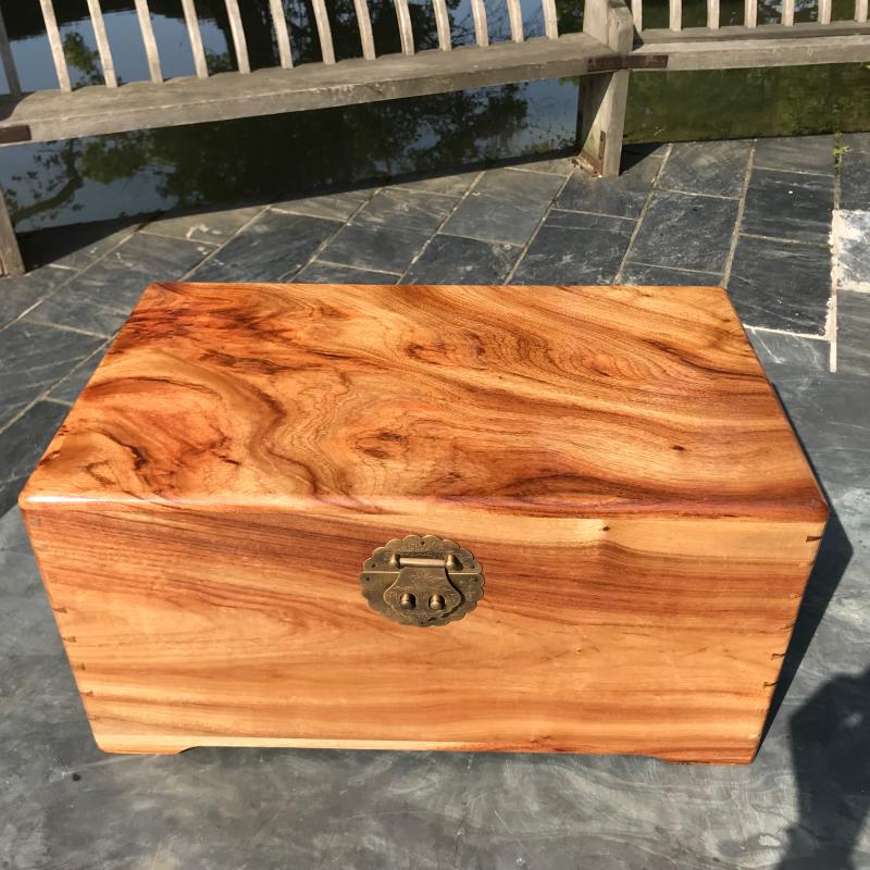 静阁轩香樟木箱对箱婚嫁首饰箱子古风收纳带锁老樟木红樟木整板定制