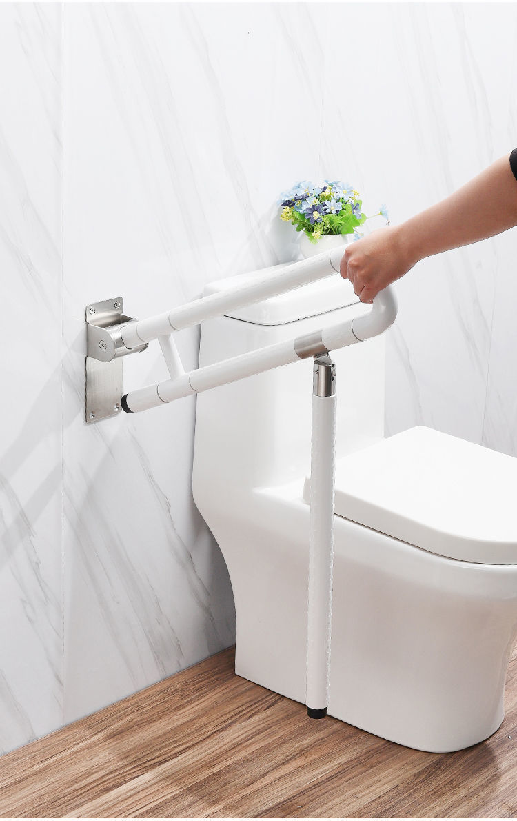 希谜卫生间老人防滑马桶无障碍浴室坐便器折叠残疾人厕所安全扶手栏杆