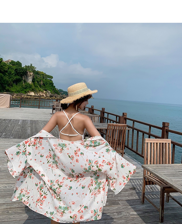 泳衣披纱可下水 游泳外披衣泳衣罩衫比基尼防晒海边披纱外搭可下水