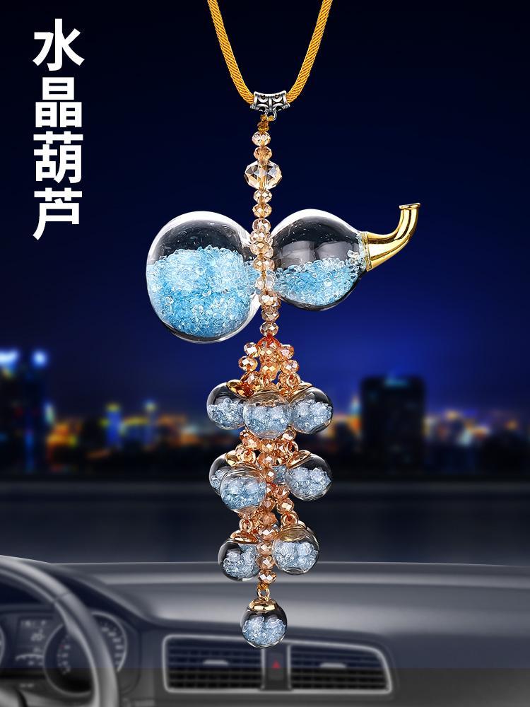 宝马挂件车内挂饰香水奔驰葫芦新车吉祥物福禄平安福玉石饰品绿色葫芦