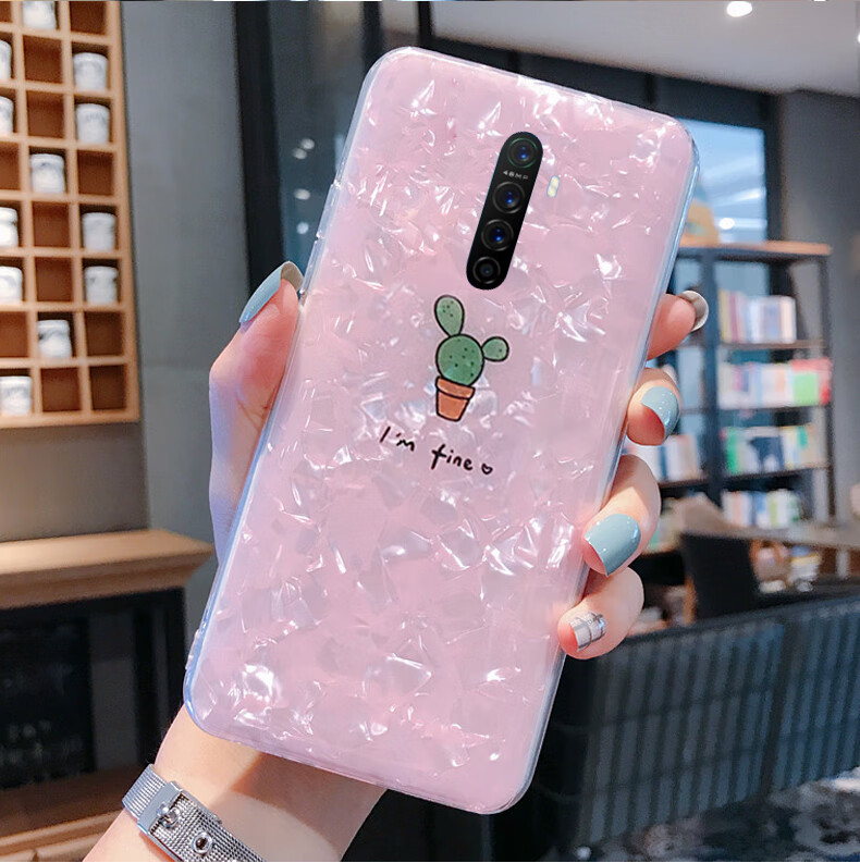 贝壳opporenoace手机壳女生防摔oppo reno ace透明硅胶软壳oppoace