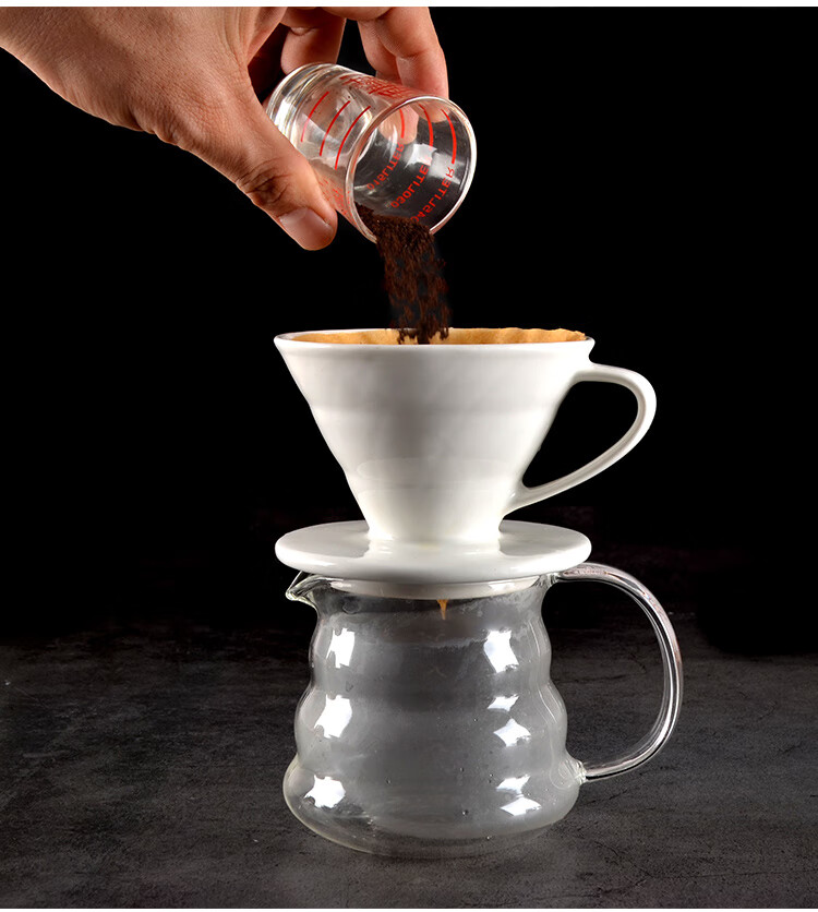 美式咖啡手冲滴漏杯咖啡滤杯陶瓷v60滴漏式冲杯过滤杯101过滤漏斗