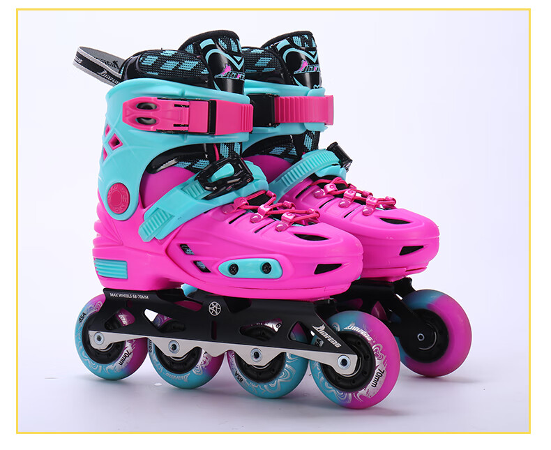 金峰轮滑鞋gt6初学款金峰溜冰鞋儿童全套装可调轮滑鞋小孩男女中大童