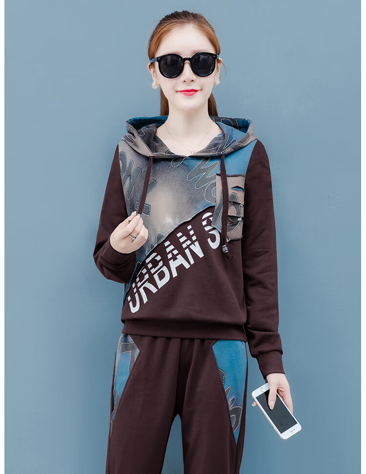 女卫衣套装春秋款2020运动休闲套装女春秋季新款时尚初秋装卫衣洋气质