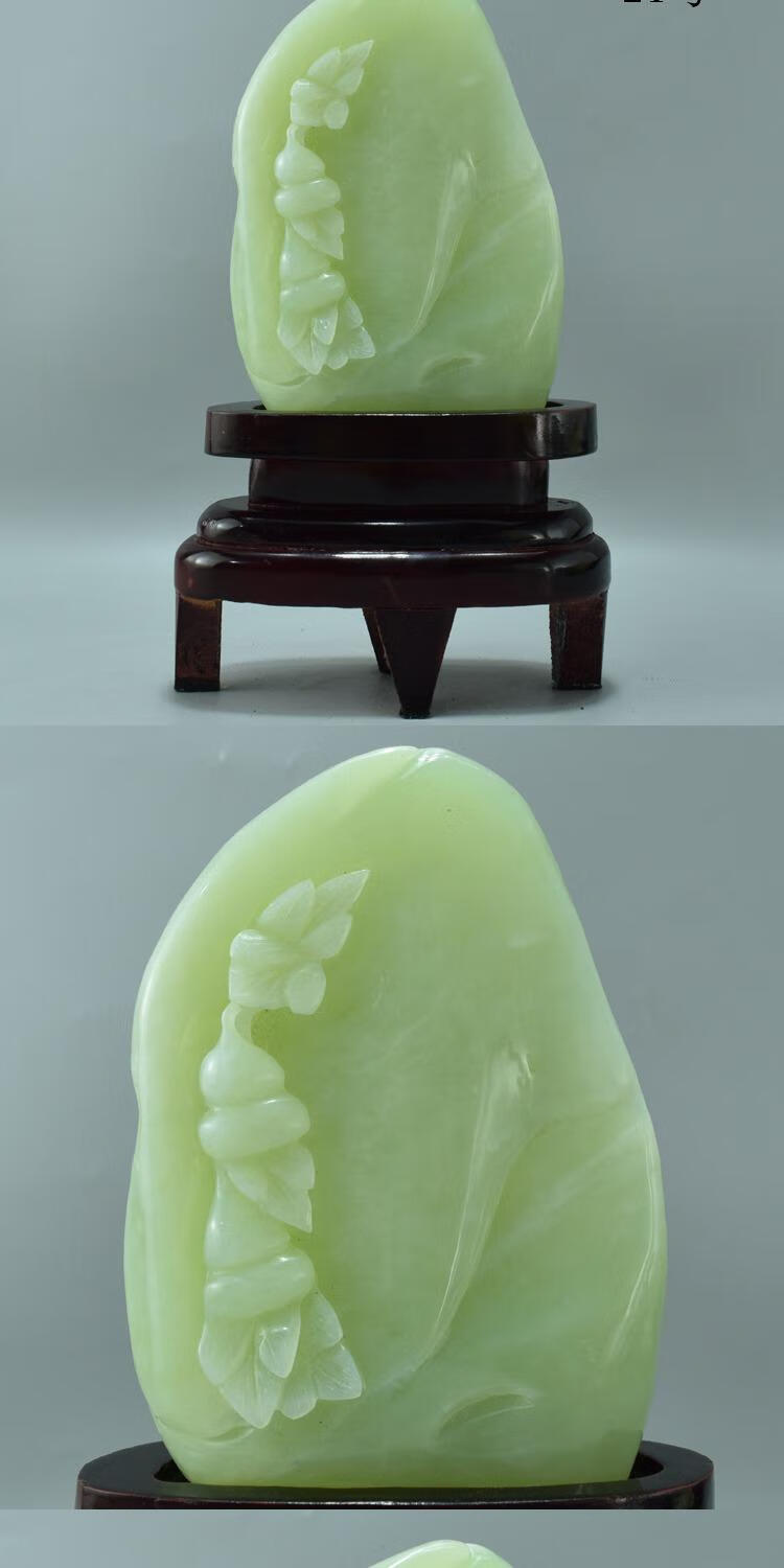 辽宁岫玉摆件岫玉摆件天然辽宁岫岩玉山水雕件珠宝奇石原石风水工艺