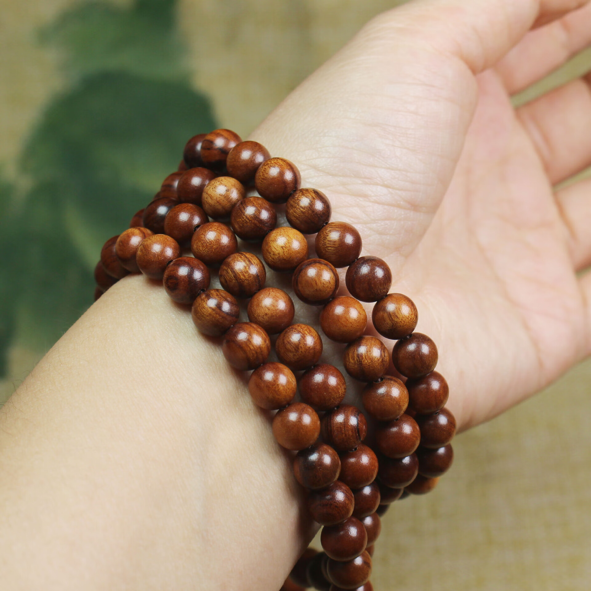 海南原木大叶黄花梨手持佛珠手串紫油梨男女手链流行文玩饰品 15颗