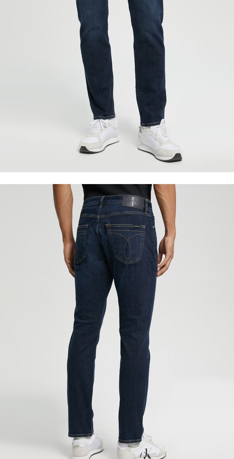 ck jeans22秋冬男士休闲楔形版logo贴片拉链水洗牛仔裤j322274 1bj