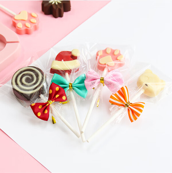 棒棒糖包装袋透明外包装袋手工奶酪棒包装袋棒棒糖棍子纸棒三件套100