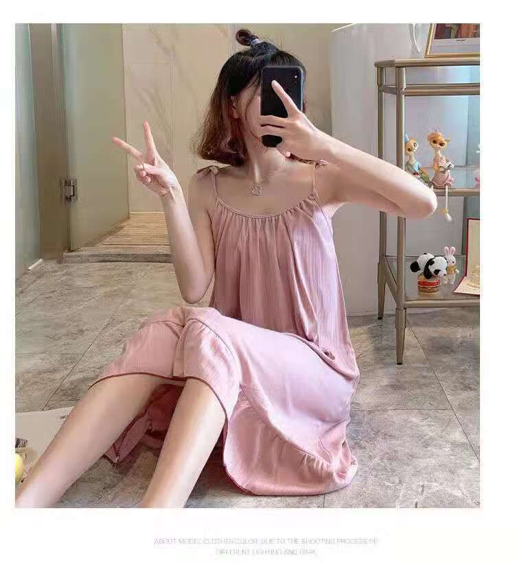 女士春夏蕾丝睡裙日系风吊带连衣睡裙女春季夏学生可爱少女感睡衣家居
