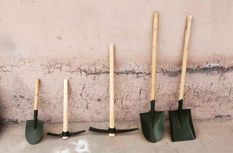 洋镐把十字镐 户外大铁锹车载应急工兵铲子便携小尖锹多功能露营十字