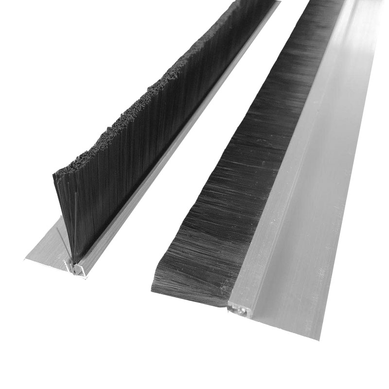 h型铝合金防尘防风卷帘门软毛刷条门底密封条刷机床挡水条门封条 加厚