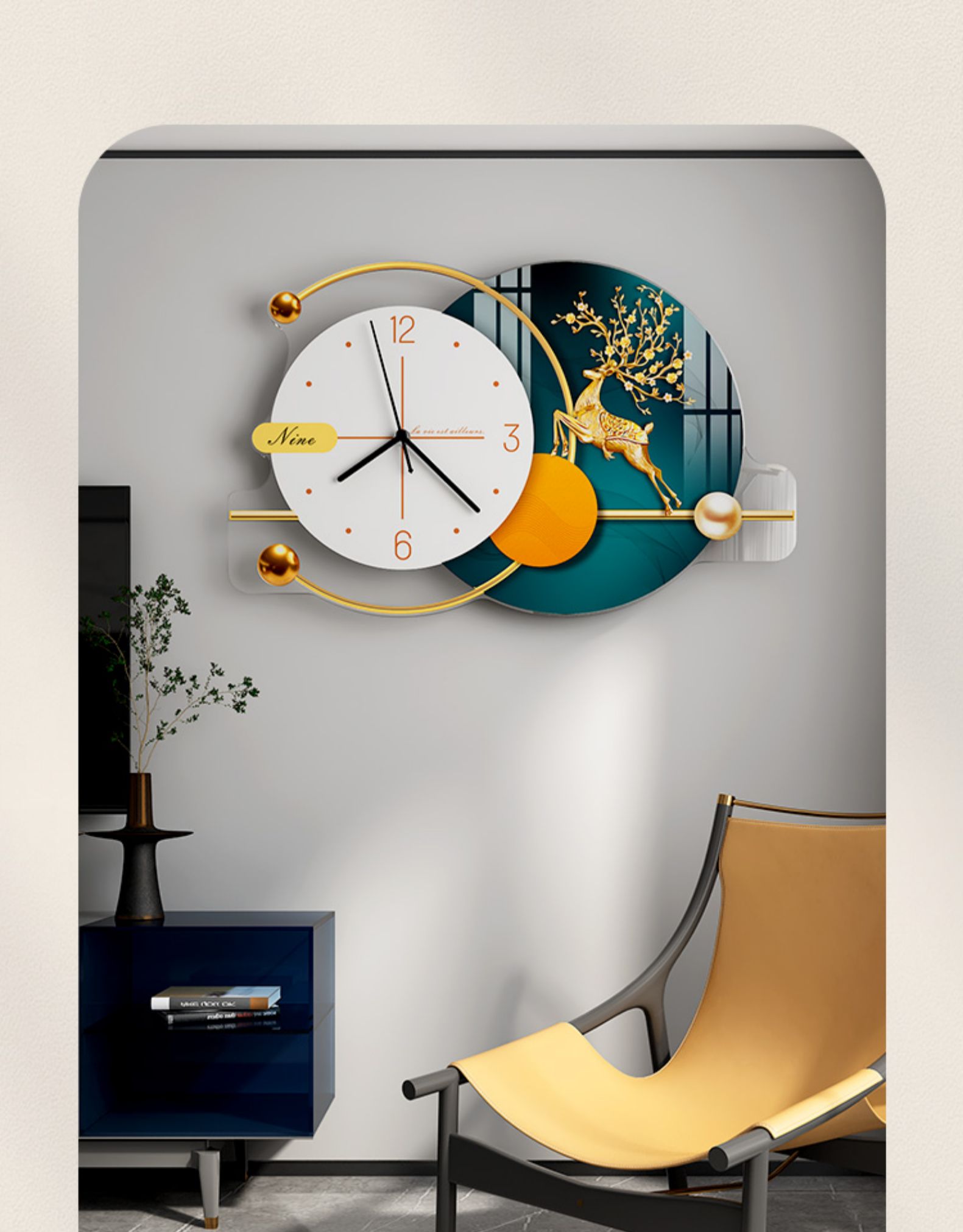 挂钟客厅家用时尚钟表简约现代大气创意时钟挂墙主图款大号62540cm20
