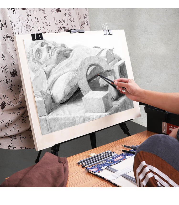 素描画板 4k木制画架板绘图板美术写生画板素描写生初学者绘画工具