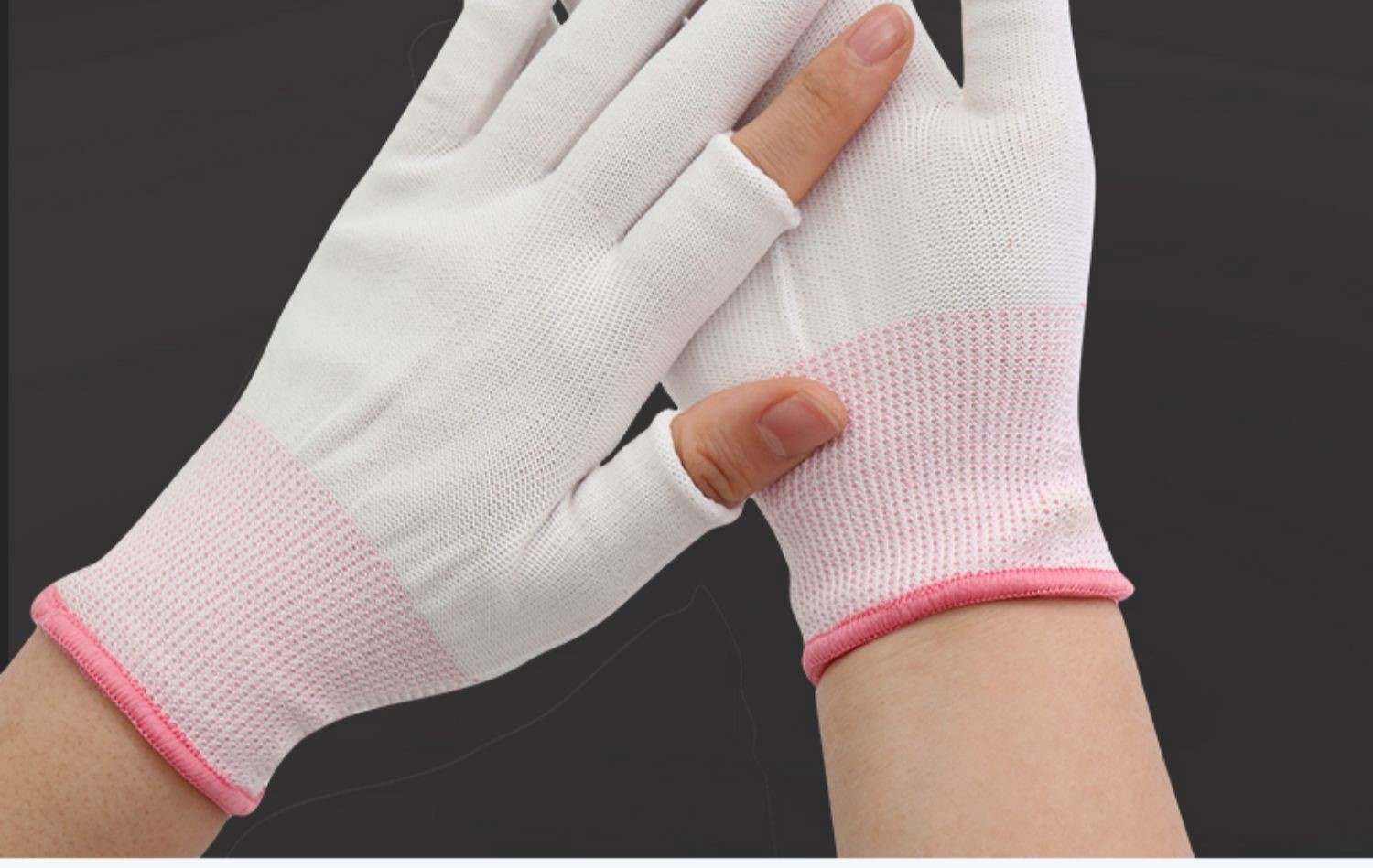 手套劳保耐磨工作布女干活透气薄款防静电男工地干活薄尼龙超薄白阙拈