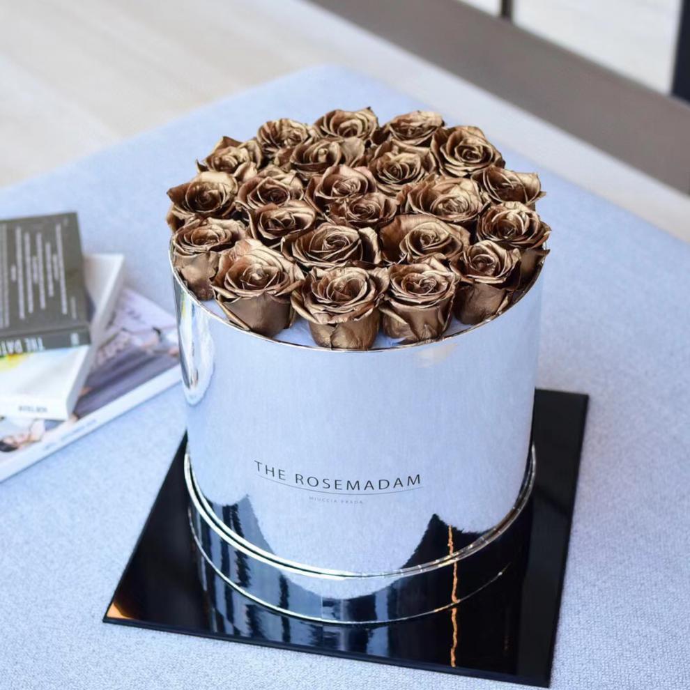 【七夕限定】野兽派520亚克力永生花抱桶玫瑰花礼盒摆件生日表白送