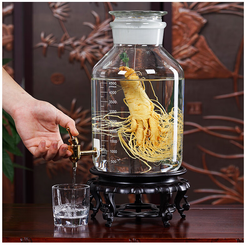 加厚泡酒玻璃瓶带龙头密封5斤10斤杨梅酒家用泡酒罐专用酒瓶酒坛 2斤