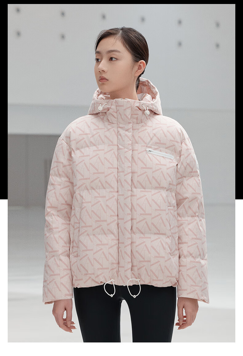 安踏(anta)热雪羽绒服丨防泼水羽绒外套女士冬季保暖加厚棉服女士运动