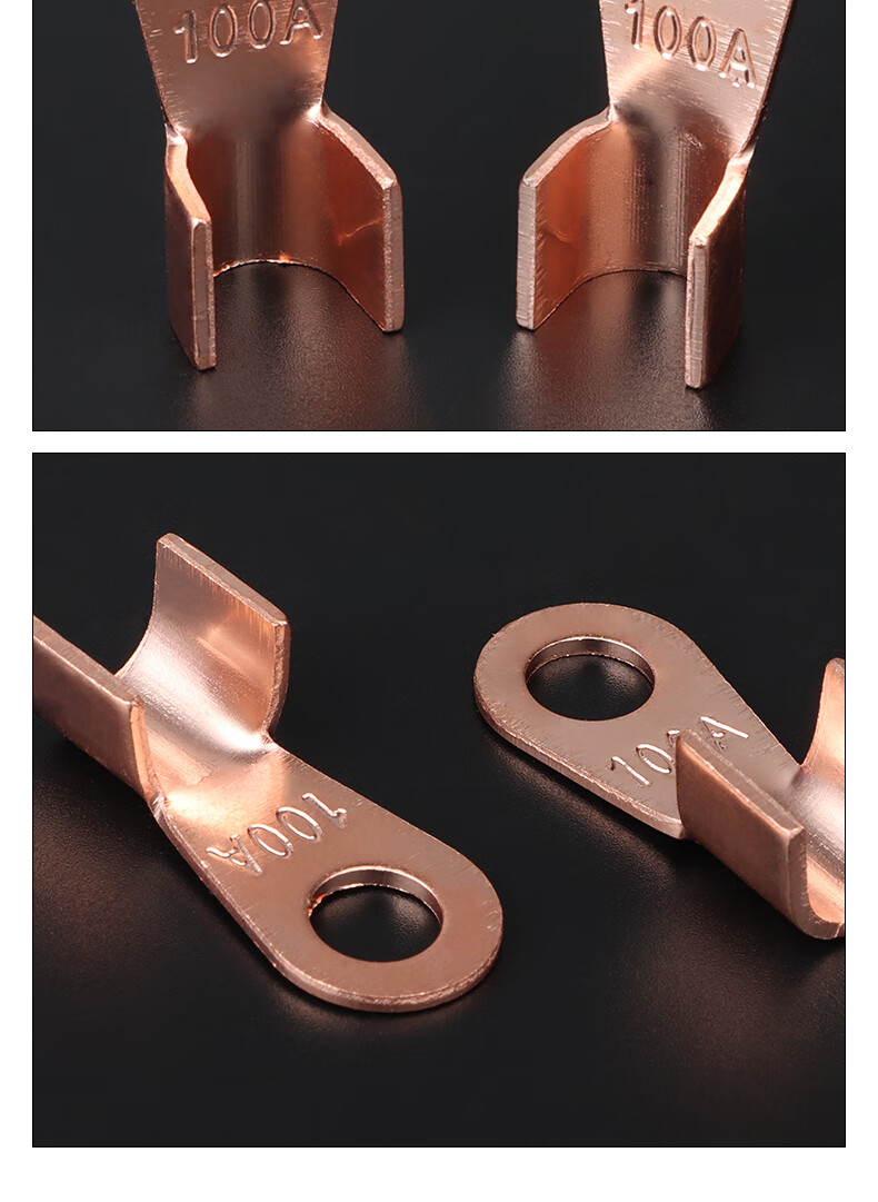 国标ot紫铜开口鼻铜鼻子冷压接线端子电瓶电线接头圆孔牛鼻子线耳